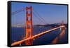 Golden Gate Bridge at Night. San Francisco, USA-TEA-Framed Stretched Canvas