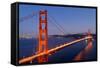 Golden Gate Bridge at Night. San Francisco, USA-TEA-Framed Stretched Canvas