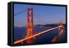 Golden Gate Bridge at Night. San Francisco, USA-TEA-Framed Stretched Canvas