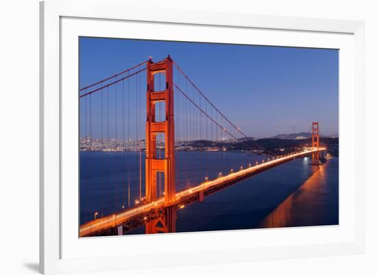 Golden Gate Bridge at Night. San Francisco, USA-TEA-Framed Photographic Print