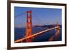 Golden Gate Bridge at Night. San Francisco, USA-TEA-Framed Photographic Print