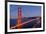 Golden Gate Bridge at Night. San Francisco, USA-TEA-Framed Photographic Print