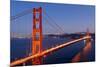 Golden Gate Bridge at Night. San Francisco, USA-TEA-Mounted Photographic Print