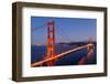 Golden Gate Bridge at Night. San Francisco, USA-TEA-Framed Photographic Print