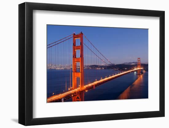 Golden Gate Bridge at Night. San Francisco, USA-TEA-Framed Photographic Print