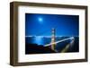 Golden Gate Bridge at Night. San Francisco, USA-TEA-Framed Photographic Print