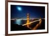 Golden Gate Bridge at Night. San Francisco, USA-TEA-Framed Photographic Print