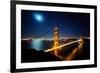 Golden Gate Bridge at Night. San Francisco, USA-TEA-Framed Photographic Print