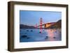 Golden Gate Bridge at Night, San Francisco-sborisov-Framed Photographic Print