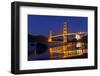 Golden Gate Bridge at Night, San Francisco-sborisov-Framed Photographic Print