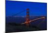 Golden Gate bridge at Night-Galloimages Online-Mounted Photographic Print