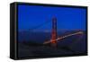 Golden Gate bridge at Night-Galloimages Online-Framed Stretched Canvas