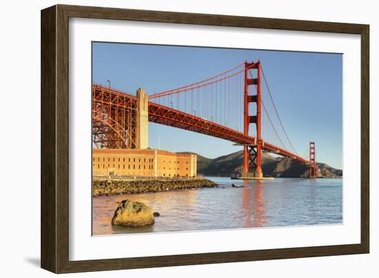 Golden Gate Bridge at sunrise, San Francisco Bay, California-Markus Lange-Framed Photographic Print