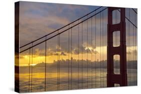 Golden Gate Bridge at Sunrise, San Francisco, California, United States of America, North America-Stuart Black-Stretched Canvas
