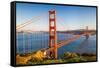 Golden Gate Bridge at Sunset, Sun Francisco-sborisov-Framed Stretched Canvas