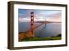 Golden Gate Bridge At Sunset-null-Framed Art Print