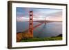 Golden Gate Bridge At Sunset-null-Framed Art Print