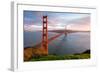 Golden Gate Bridge At Sunset-null-Framed Art Print