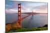 Golden Gate Bridge At Sunset-null-Mounted Art Print