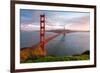 Golden Gate Bridge At Sunset-null-Framed Art Print
