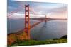 Golden Gate Bridge At Sunset-null-Mounted Art Print