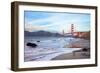 Golden Gate Bridge at Sunset-nstanev-Framed Photographic Print