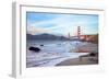 Golden Gate Bridge at Sunset-nstanev-Framed Photographic Print