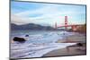 Golden Gate Bridge at Sunset-nstanev-Mounted Photographic Print