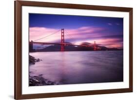 Golden Gate Bridge at Sunset-Philippe Sainte-Laudy-Framed Photographic Print