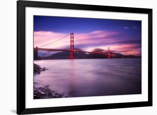 Golden Gate Bridge at Sunset-Philippe Sainte-Laudy-Framed Photographic Print