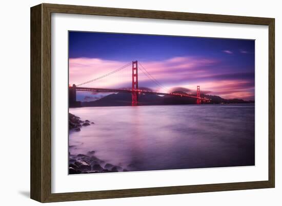 Golden Gate Bridge at Sunset-Philippe Sainte-Laudy-Framed Photographic Print