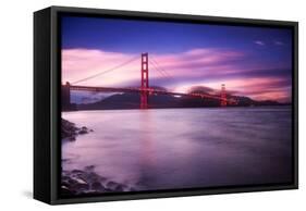 Golden Gate Bridge at Sunset-Philippe Sainte-Laudy-Framed Stretched Canvas