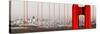 Golden Gate Bridge Closeup Panorama in San Francisco as the Famous Landmark.-Songquan Deng-Stretched Canvas