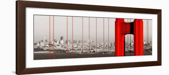 Golden Gate Bridge Closeup Panorama in San Francisco as the Famous Landmark.-Songquan Deng-Framed Photographic Print