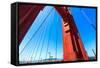 Golden Gate Bridge Detail in San Francisco California USA-holbox-Framed Stretched Canvas