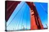 Golden Gate Bridge Detail in San Francisco California USA-holbox-Stretched Canvas