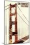 Golden Gate Bridge Double Exposure - San Francisco, CA-Lantern Press-Mounted Art Print