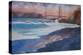 Golden Gate Bridge during Sunset-Markus Bleichner-Stretched Canvas