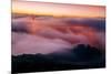 Golden Gate Bridge Enraptured By Fog, Marin Headlands-null-Mounted Photographic Print