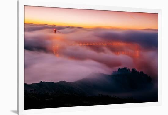 Golden Gate Bridge Enraptured By Fog, Marin Headlands-null-Framed Photographic Print