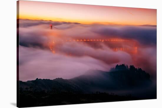 Golden Gate Bridge Enraptured By Fog, Marin Headlands-null-Stretched Canvas