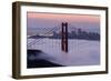 Golden Gate Bridge, Fog, San Francisco, California-Marco Isler-Framed Photographic Print