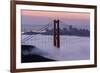 Golden Gate Bridge, Fog, San Francisco, California-Marco Isler-Framed Photographic Print