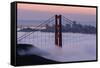 Golden Gate Bridge, Fog, San Francisco, California-Marco Isler-Framed Stretched Canvas