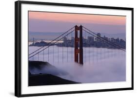 Golden Gate Bridge, Fog, San Francisco, California-Marco Isler-Framed Photographic Print