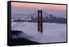 Golden Gate Bridge, Fog, San Francisco, California-Marco Isler-Framed Stretched Canvas