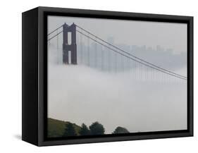 Golden Gate Bridge Fog-Paul Sakuma-Framed Stretched Canvas