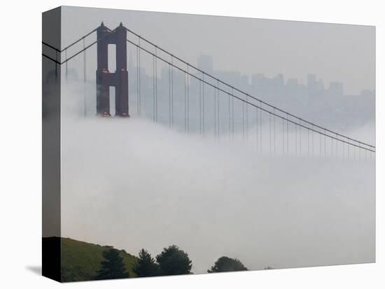Golden Gate Bridge Fog-Paul Sakuma-Stretched Canvas