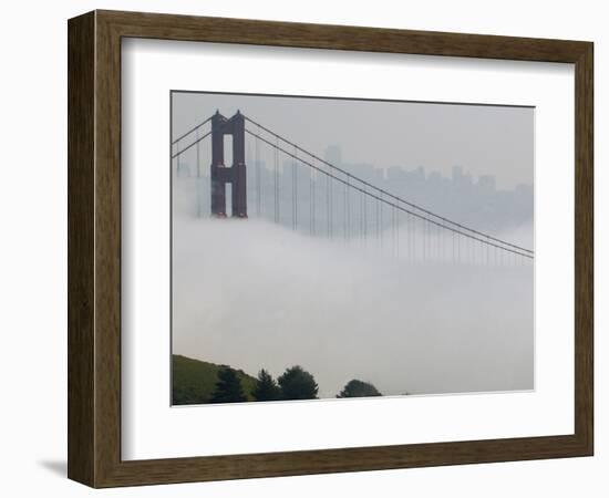 Golden Gate Bridge Fog-Paul Sakuma-Framed Photographic Print