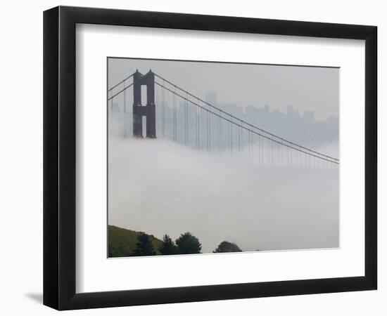 Golden Gate Bridge Fog-Paul Sakuma-Framed Photographic Print